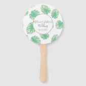 Monstera Hochzeit Fächer (Vorderseite)
