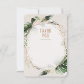 Monstera Hochzeit Vielen Dank Ihre Karte Grün & Go (Vorderseite)