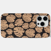 Monstera in Tan und Schwarz Case-Mate iPhone Hülle (Rückseite (Horizontal))
