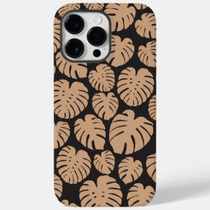 Monstera in Tan und Schwarz Case-Mate iPhone 14 Pro Max Hülle