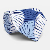 Monstera Jungle Hawaiian Tropical Leaves - Blue Krawatte (Gerollt)