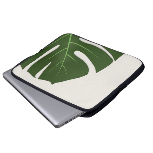 Monstera Laptopschutzhülle (Vorne Knopf)