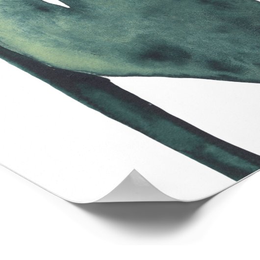 Monstera Leaf 4 Poster (Ecke)