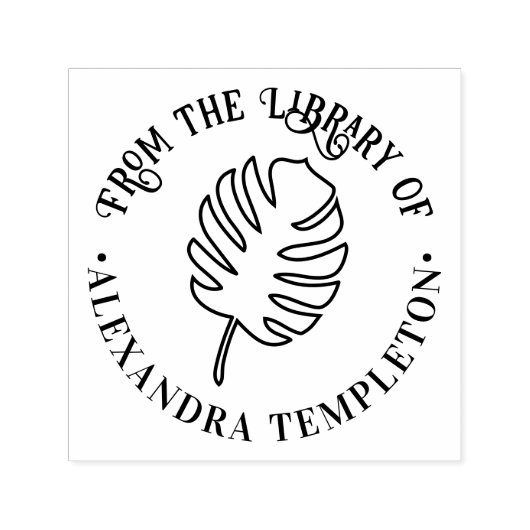 Monstera Leaf B aus der Bibliothek des Buchnamens Permastempel (Design)