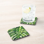Monstera Leaf Beverage Coaster Blätter Grün Getränkeuntersetzer (Rechte Seite)