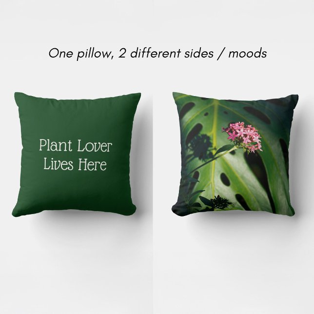 Monstera Leaf Botanical Plant Lover Lives Here Kissen (Von Creator hochgeladen)