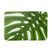 Monstera Leaf Botanisches Design Badematte (Vorderseite)