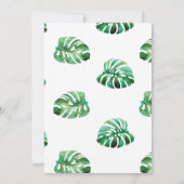 Monstera Leaf Bridal Dusche Einladung (Rückseite)