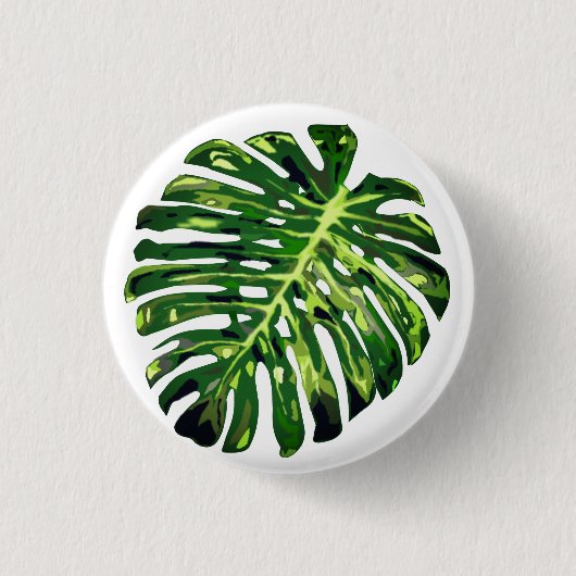 Monstera Leaf Button (Vorderseite)
