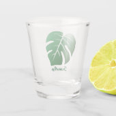 Monstera Leaf Design Shot Glass Schnapsglas (Rückseite)