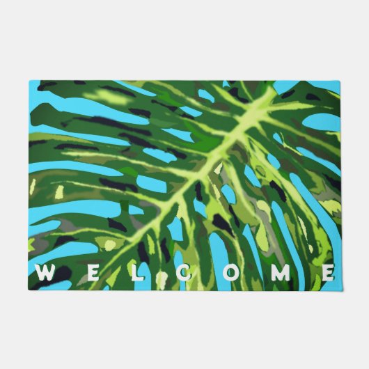 Monstera Leaf Doormat - Willkommen Fußmatte (Vorderseite)