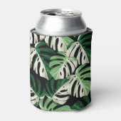 Monstera Leaf Exotic Black Pattern Dosenkühler (Kanne Vorderseite)