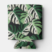 Monstera Leaf Exotic Black Pattern Dosenkühler (Rückseite)