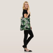 Monstera Leaf Exotic Black Pattern Tasche (Am Model)