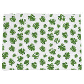 Monstera Leaf Gift Bag Große Geschenktüte (Vorderseite)