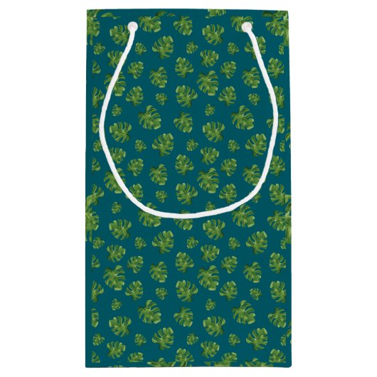 Monstera Leaf Gift Bag Kleine Geschenktüte (Rückseite)