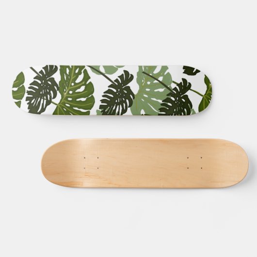 Monstera Leaf Half Pipe Skateboard (Horizontal)