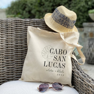 Monstera Leaf Hochzeit in Urlaubsort Willkommen Tragetasche