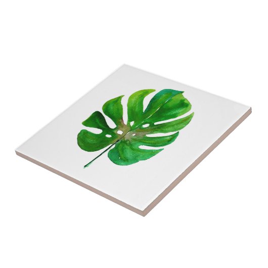 Monstera Leaf Keramik Fliese (Seite)