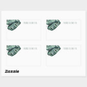 Monstera Leaf Mailing Versandmarken Rechteckiger Aufkleber (Blatt)