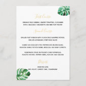 Monstera Leaf Menu Menükarte (Vorderseite)
