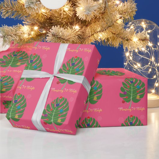 Monstera Leaf Monstero & Pflanze Lover Geschenkpapier (Feiertage)