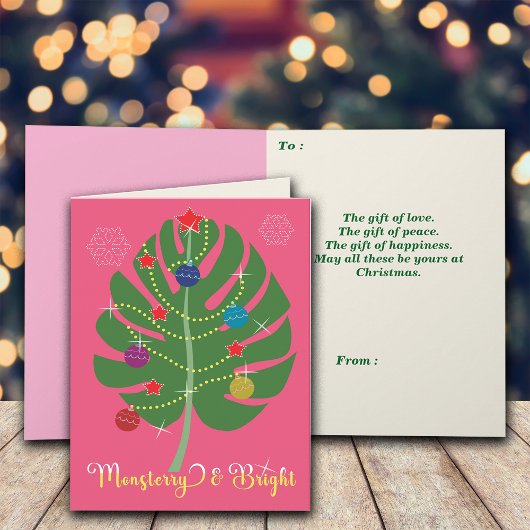 Monstera Leaf Monstero & Pflanze Lover Karte