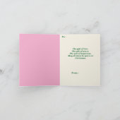 Monstera Leaf Monstero & Pflanze Lover Karte (Innenseite)