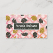 Monstera Leaf Pattern | Geometrisch | Wasserfarbe Terminkarte (Vorderseite)