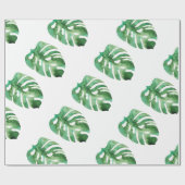 Monstera Leaf Pattern Geschenkpapier (Flach)
