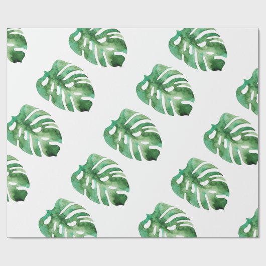 Monstera Leaf Pattern Geschenkpapier (Flach)