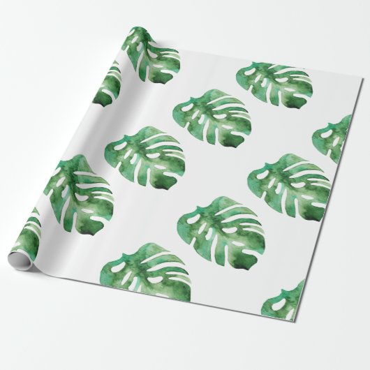 Monstera Leaf Pattern Geschenkpapier (Ungerollt)