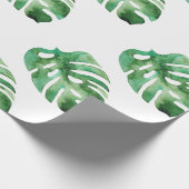 Monstera Leaf Pattern Geschenkpapier (Ecke)
