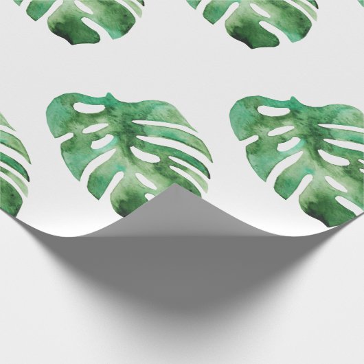 Monstera Leaf Pattern Geschenkpapier (Ecke)