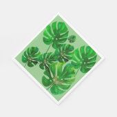 Monstera leaf pattern paper napkin serviette (Ecke)