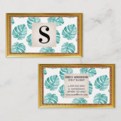 Monstera Leaf Pattern Visitenkarte (Vorne/Hinten)