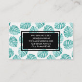 Monstera Leaf Pattern Visitenkarte (Rückseite)
