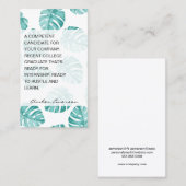 Monstera Leaf Pattern Visitenkarte (Vorne/Hinten)
