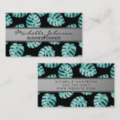 Monstera Leaf Pattern Visitenkarte (Vorne/Hinten)