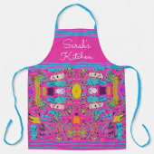 Monstera Leaf Pink Pop Kunst-Überblendungen Print  Schürze (Vorderseite)