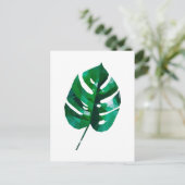 Monstera Leaf Postcard Postkarte (Stehend Vorderseite)