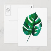 Monstera Leaf Postcard Postkarte (Vorne/Hinten)