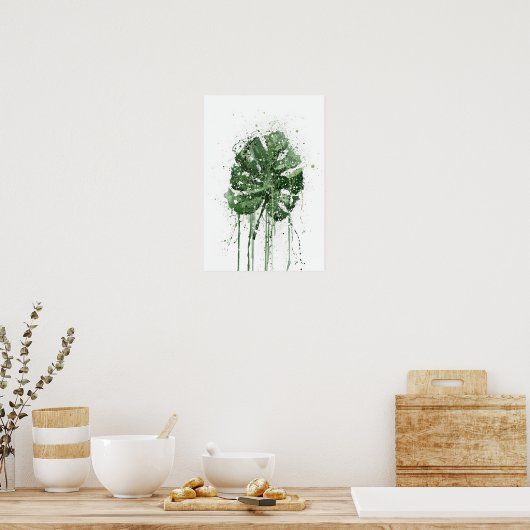 Monstera Leaf  Poster (Küche)