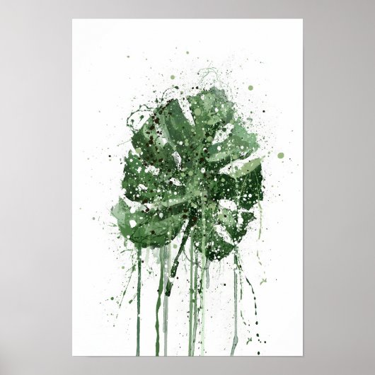 Monstera Leaf Poster (Vorne)