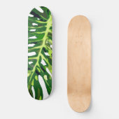 Monstera Leaf Skateboard Grüne Blätter (Vorderseite)