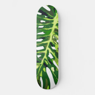 Monstera Leaf Skateboard Grüne Blätter
