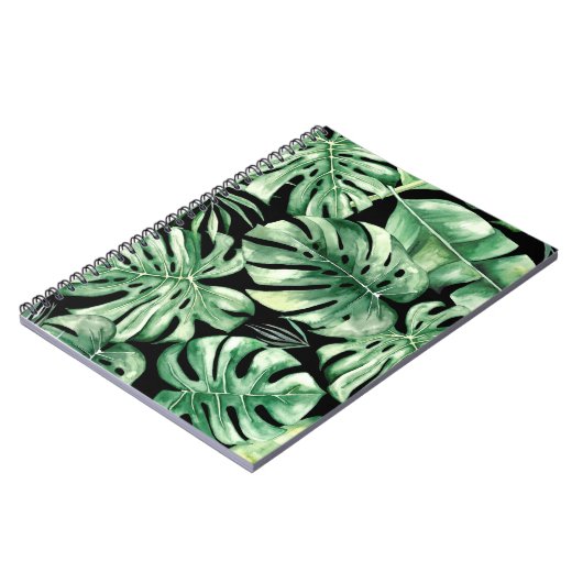 Monstera Leaf Spiral Foto Notebook Notizblock (Linke Seite)