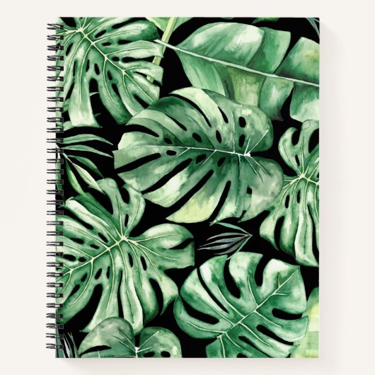Monstera Leaf Spiral Notebook Notizblock (Vorderseite)
