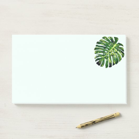 Monstera Leaf Sticky Notes Post-it Klebezettel (Auf Schreibtisch)