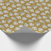 Monstera Leaf, Textil Nahtlos Muster. Geschenkpapier (Ecke)